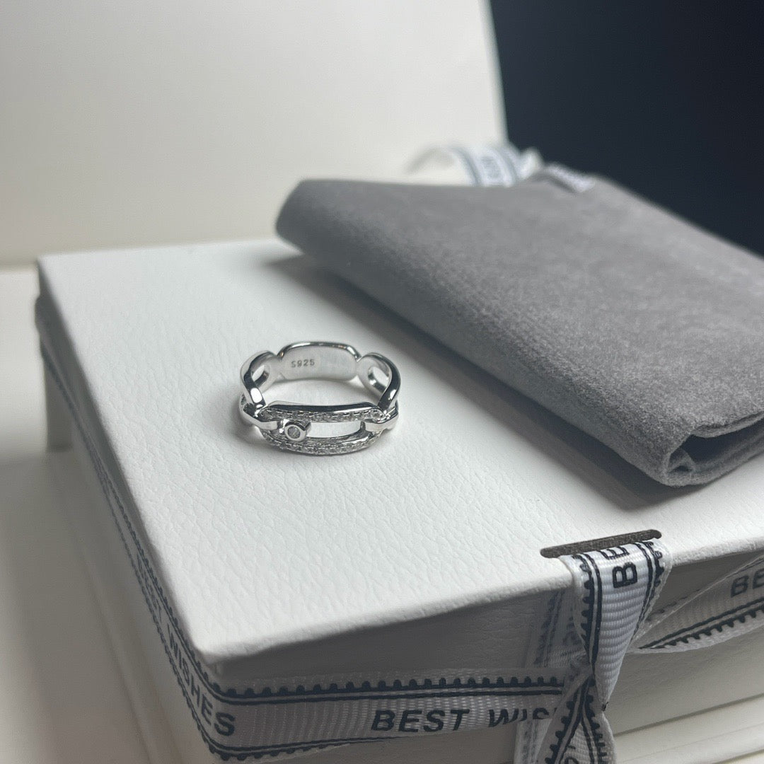 [Resenly Jewelry]Sliding Single Diamond Ring