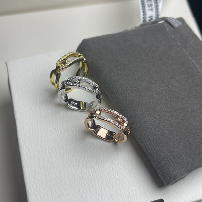 [Resenly Jewelry]Sliding Single Diamond Ring