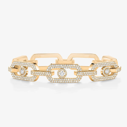 [Resenly Jewelry]Large Full Diamond Unisex Sliding Bracelet with Moissanite