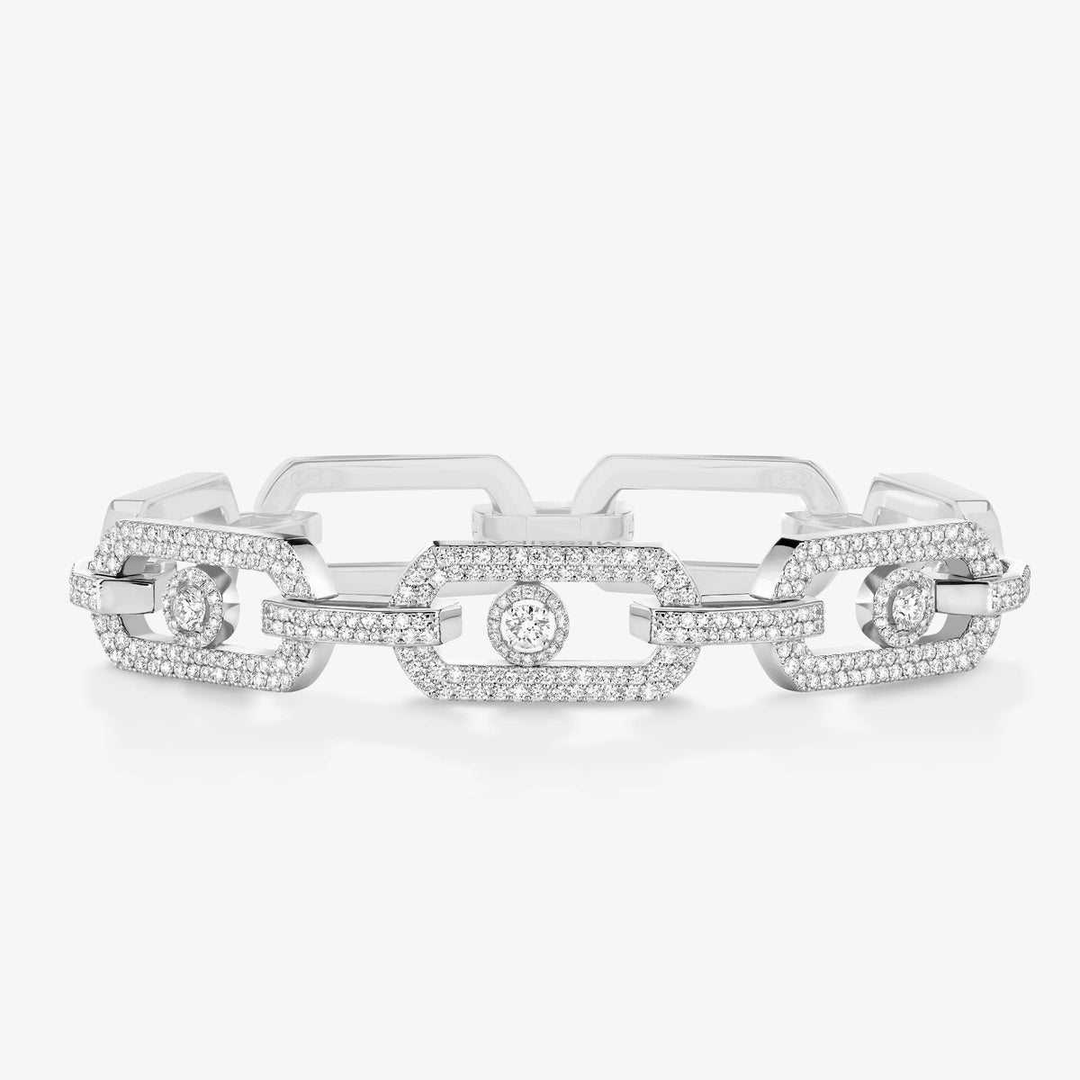 [Resenly Jewelry]Large Full Diamond Unisex Sliding Bracelet with Moissanite