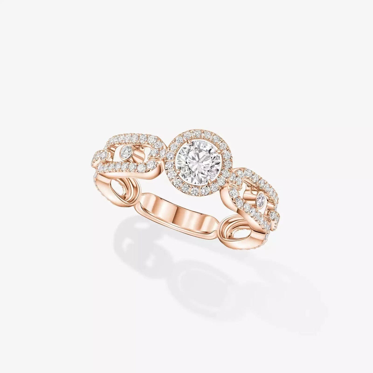 [Resenly Jewelry]Move Link Solitaire Ring