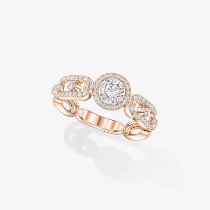 [Resenly Jewelry]Move Link Solitaire Ring