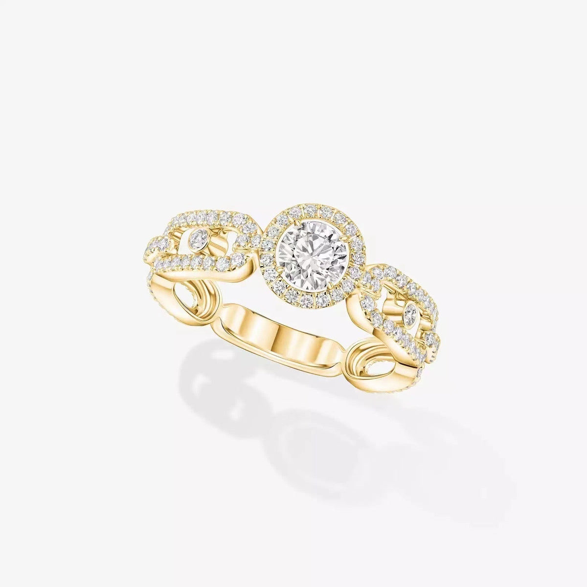 [Resenly Jewelry]Move Link Solitaire Ring