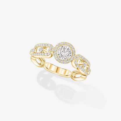 [Resenly Jewelry]Move Link Solitaire Ring