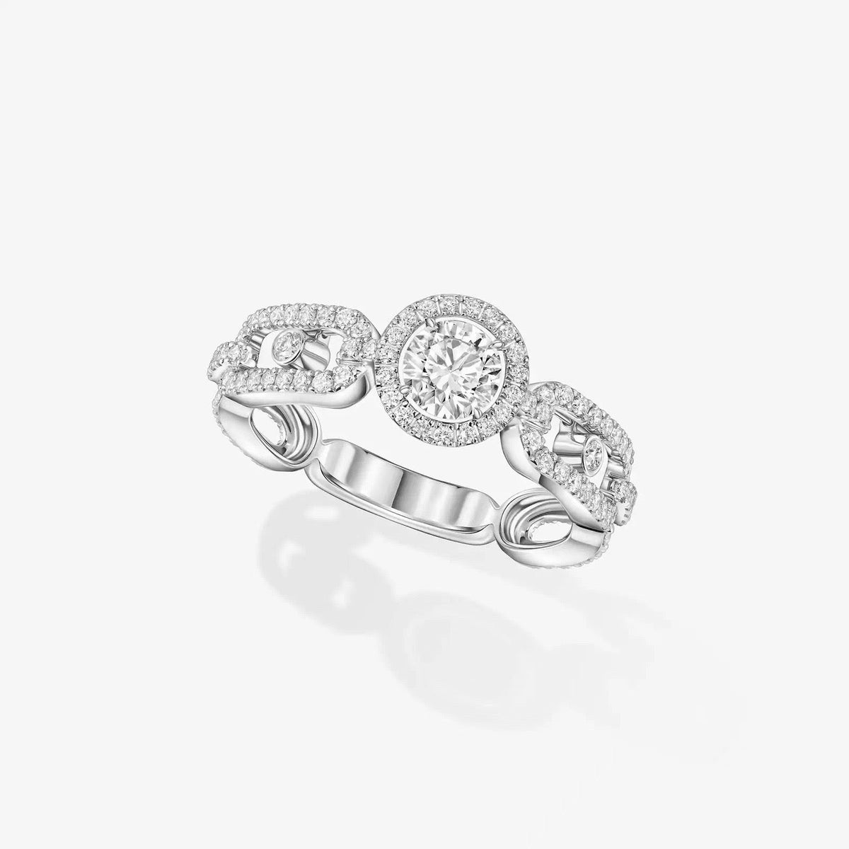 [Resenly Jewelry]Move Link Solitaire Ring