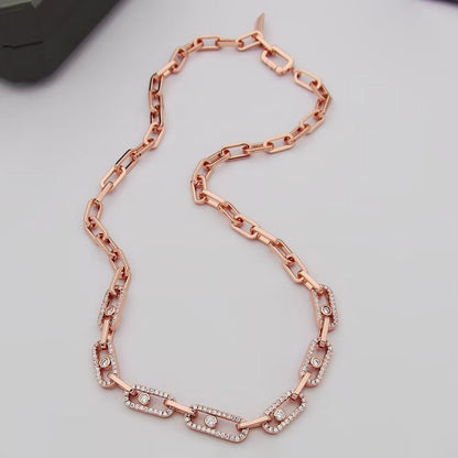 [Resenly Jewelry]Move Link Pave Diamond Necklace
