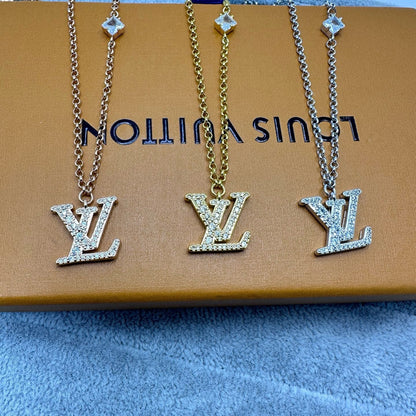 [Resenly Jewelry]FULL DIAMOND LETTER NECKLACE