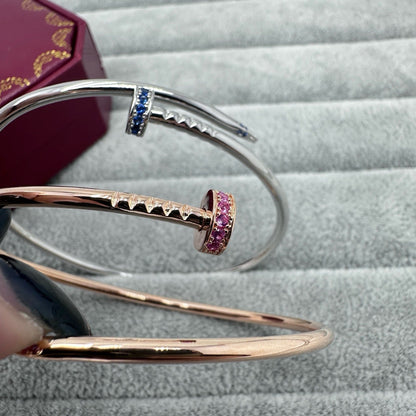 [Resenly Jewelry]JUSTE BRACELET 2.5MM PINK STONES AT BOTH ENDS