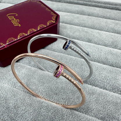 [Resenly Jewelry]JUSTE BRACELET 2.5MM PINK STONES AT BOTH ENDS