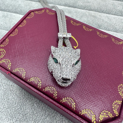 [Resenly Jewelry]FULL STONE BIG LEOPARD HEAD NECKLACE