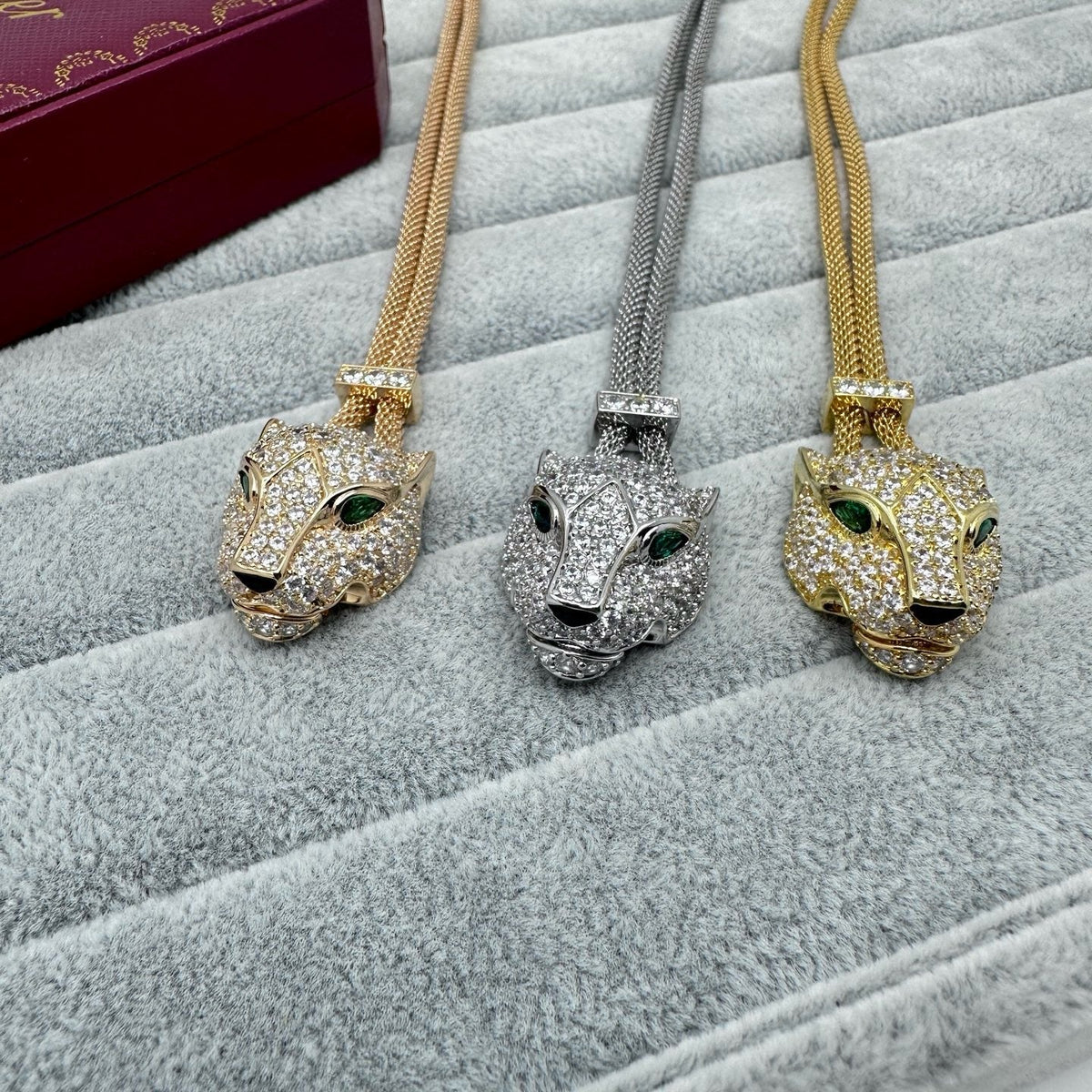 [Resenly Jewelry]FULL STONE BIG LEOPARD HEAD NECKLACE