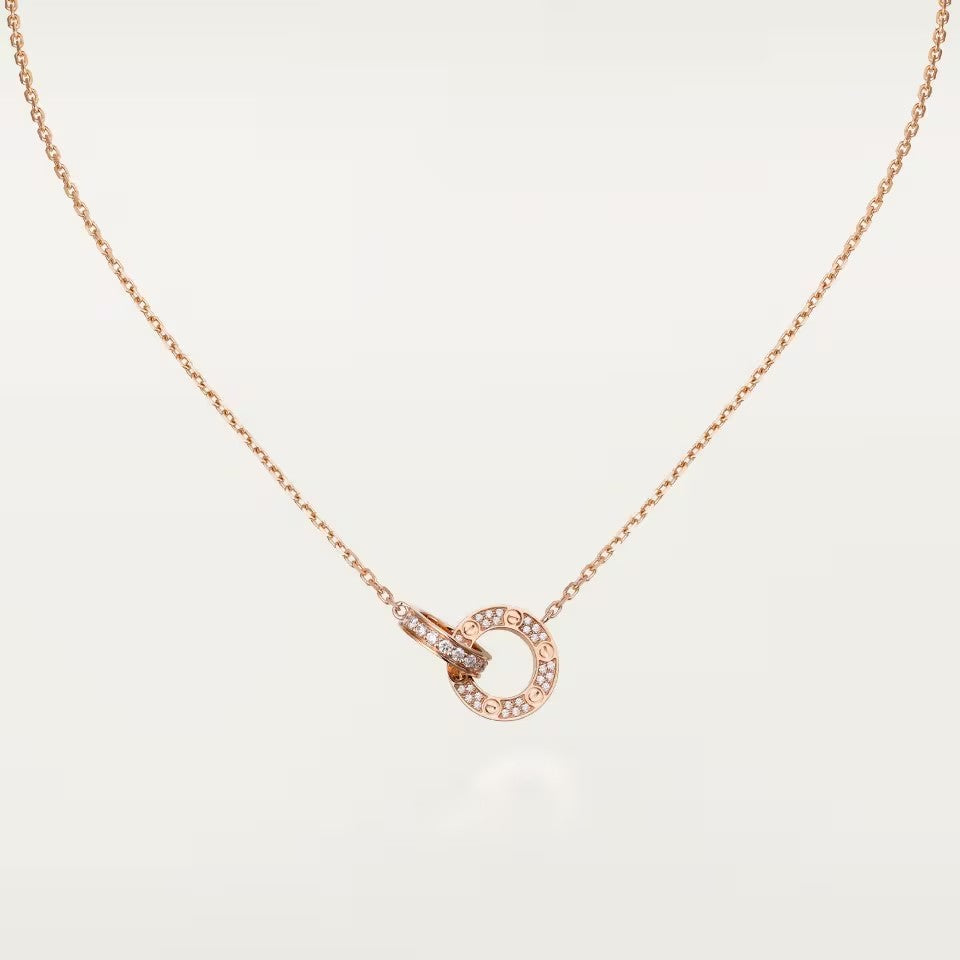 [Resenly Jewelry]LOVE  FULL DIAMOND PENDANT NECKLACE