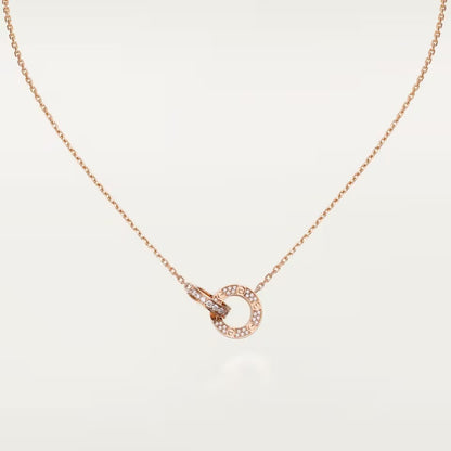 [Resenly Jewelry]LOVE  FULL DIAMOND PENDANT NECKLACE