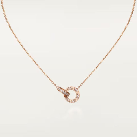 [Resenly Jewelry]LOVE  FULL DIAMOND PENDANT NECKLACE
