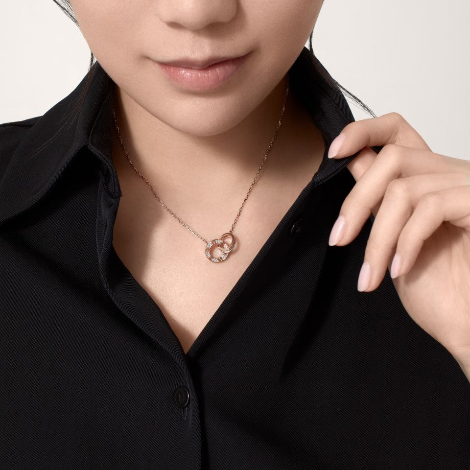 [Resenly Jewelry]LOVE  FULL DIAMOND PENDANT NECKLACE