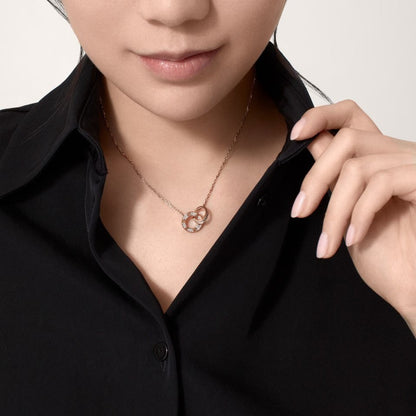 [Resenly Jewelry]LOVE  FULL DIAMOND PENDANT NECKLACE