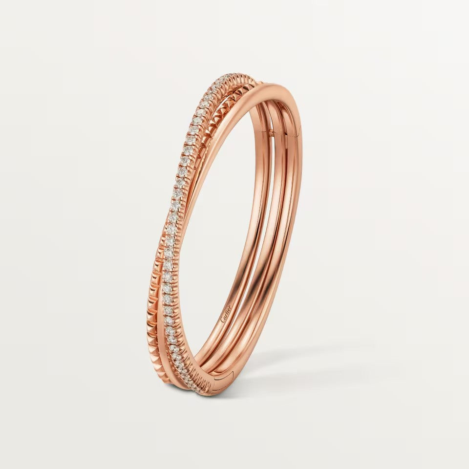 [Resenly Jewelry]ETINCELLE HALF-PAVED DIAMOND BRACELET