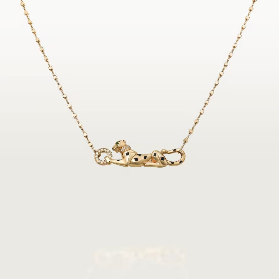 [Resenly Jewelry]PANTHERE FULL DIAMOND NECKLACE
