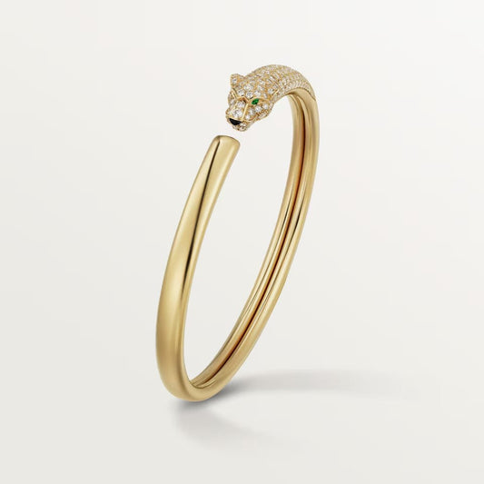 [Resenly Jewelry]PANTHERE HALF DIAMOND OPEN BRACELET