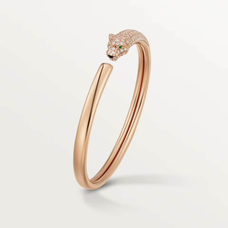 [Resenly Jewelry]PANTHERE HALF DIAMOND OPEN BRACELET