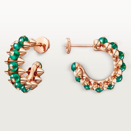 [Resenly Jewelry]CLASH 7.9MM AGATE CHALCEDONY EARRINGS