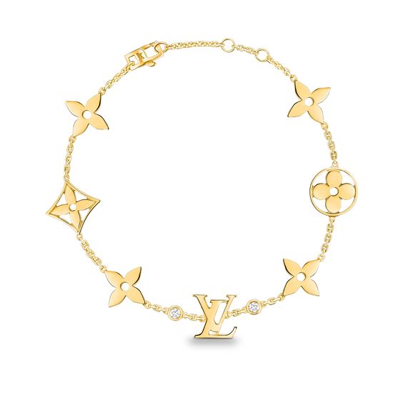 [Resenly Jewelry]STAR AND SUN 7 MOTIFS GOLD BRACELET