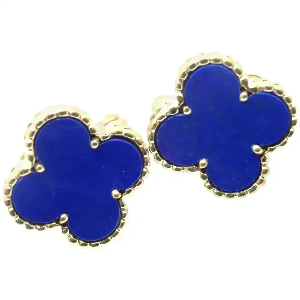 [Resenly Jewelry]CLOVER MINI 9.5MM TURQUOISE EARRINGS