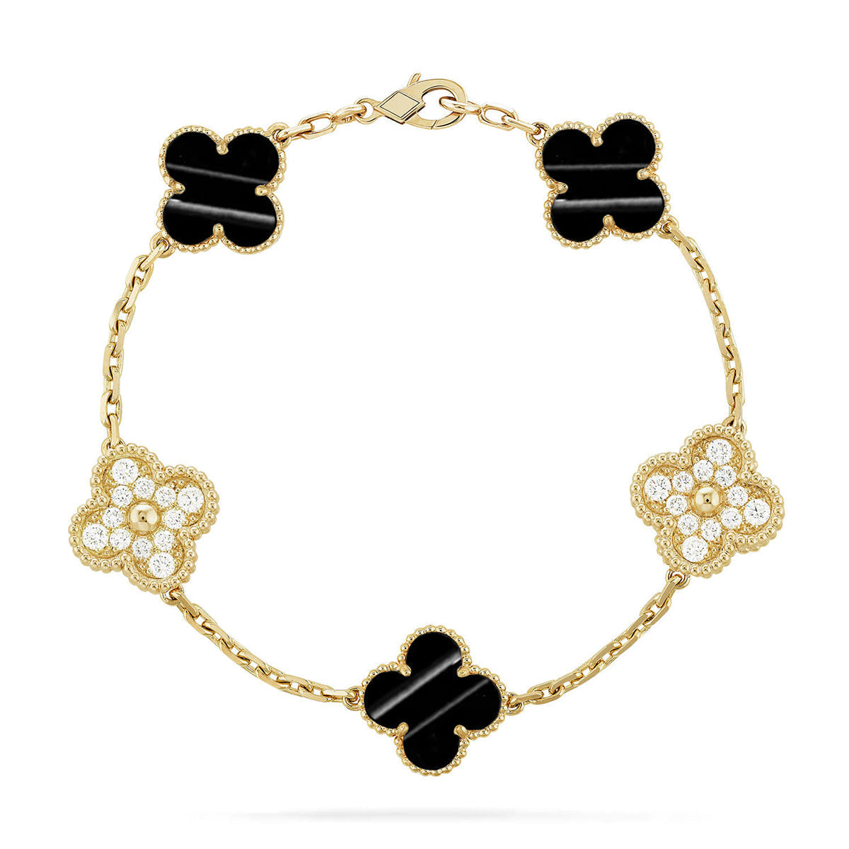 [Resenly Jewelry] CLOVER 5 MOTIF PULSAR STONE BRACELET COLLECTION
