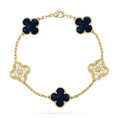 [Resenly Jewelry]CLOVER 5 MOTIF PIETERSITE BRACELET COLLECTION