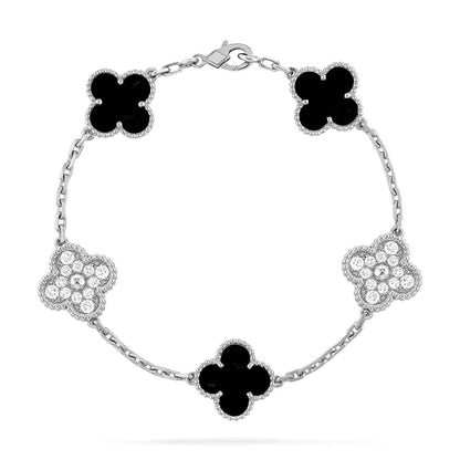 [Resenly Jewelry] CLOVER 5 MOTIF ONYXS BRACELET COLLECTION
