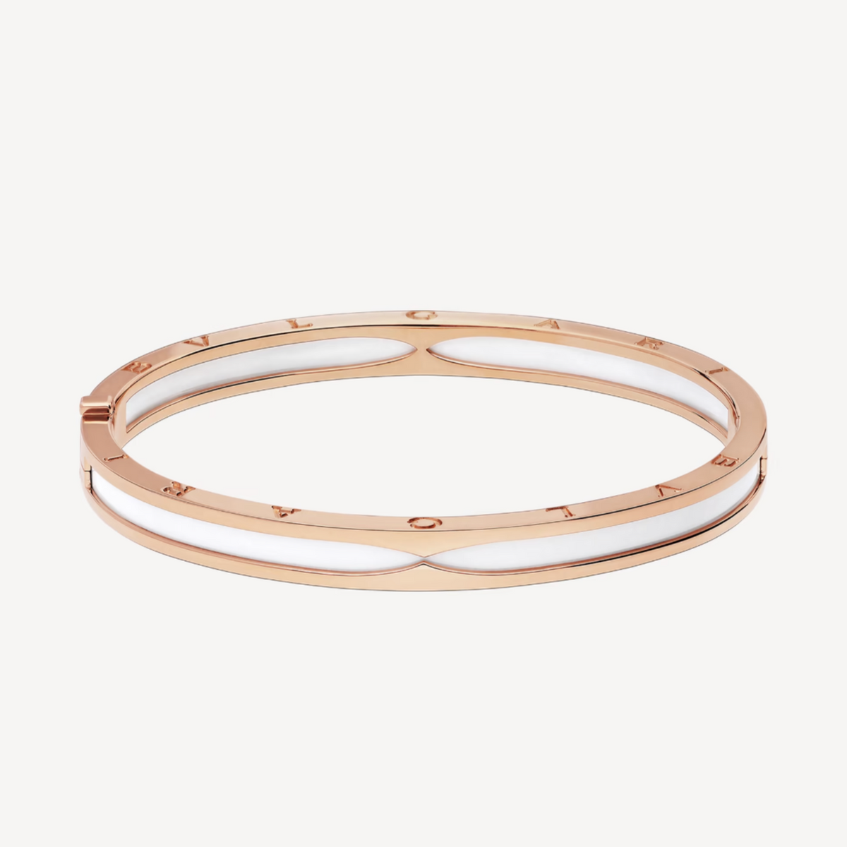 [Resenly Jewelry]ZERO 1 PINK GOLD WITH WHITE CERAMIC BRACELET