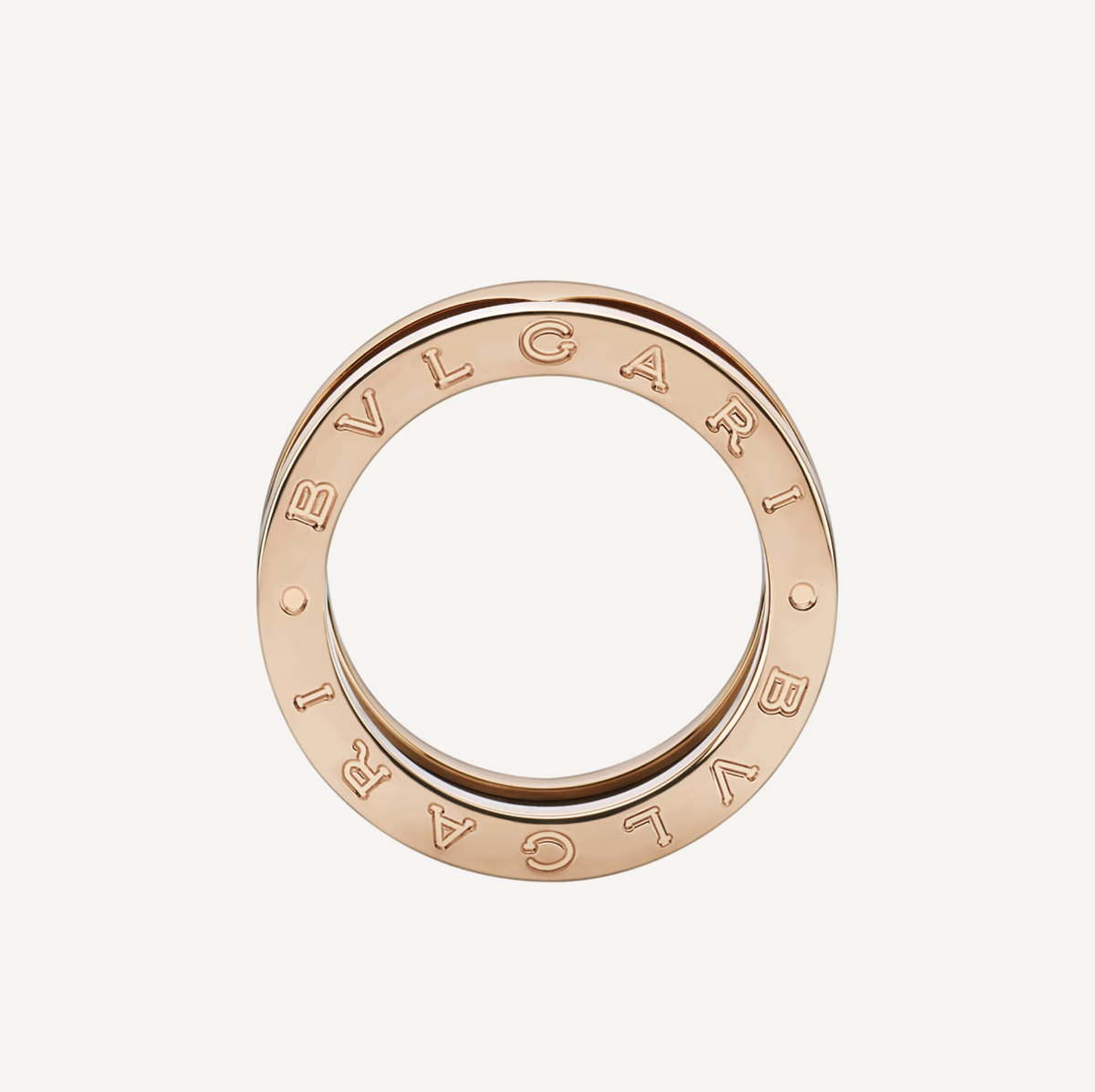 [Resenly Jewelry]ZERO 1 TWO-BAND LOOPS AND BLACK CERAMIC PINK GOLD RING