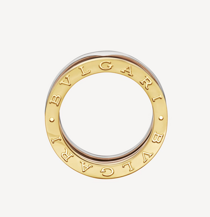 [Resenly Jewelry]ZERO 1 THREE-BAND ROSE WHITE AND YELLOW RING