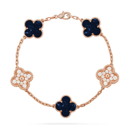 [Resenly Jewelry]CLOVER 5 MOTIF PIETERSITE BRACELET COLLECTION