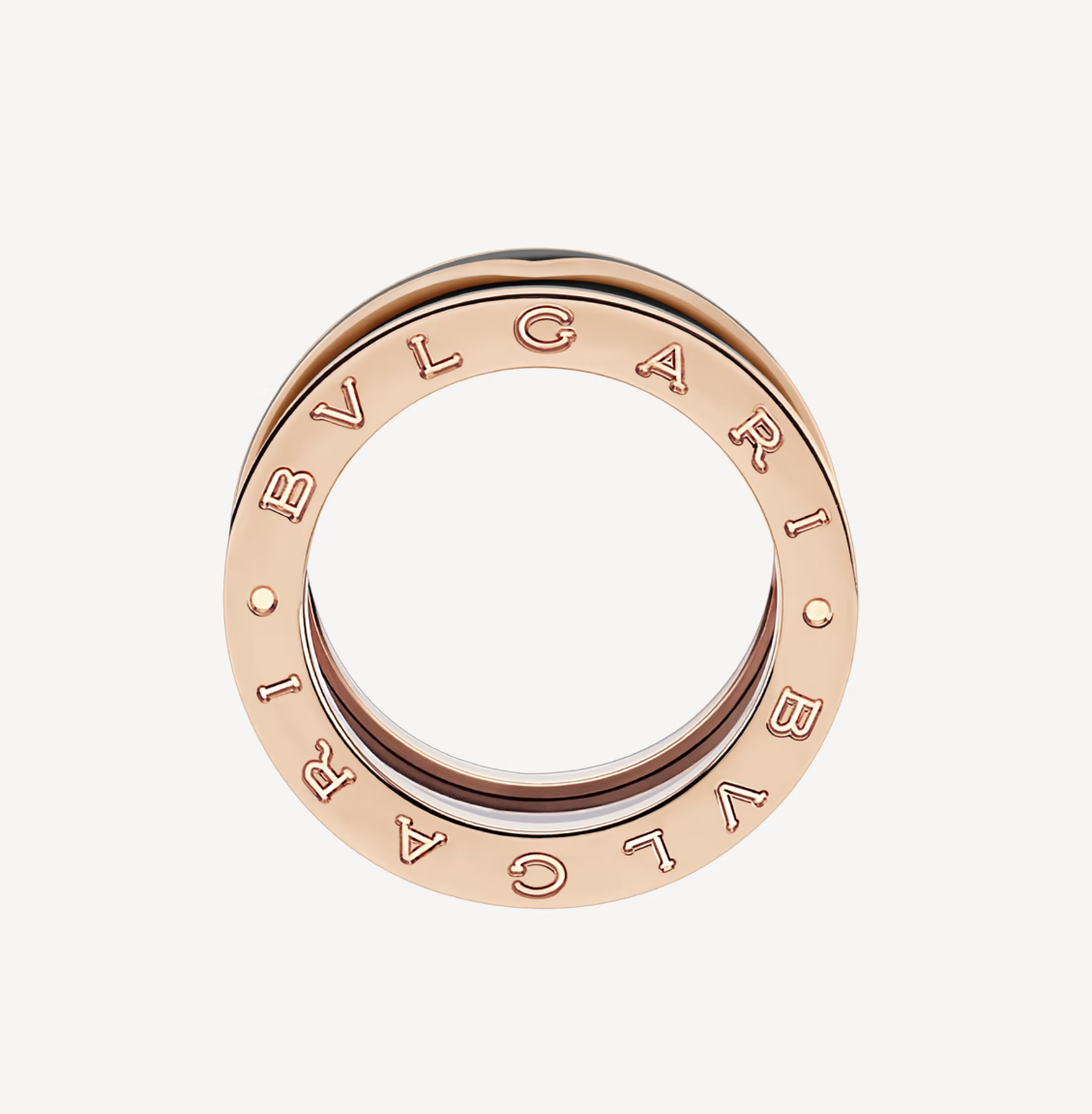 [Resenly Jewelry]ZERO 1 TWO-BAND WITH MATTE BLACK CERAMIC PINK GOLD RING