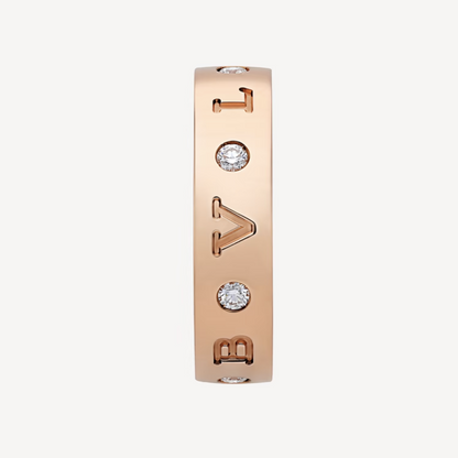 [Resenly Jewelry]ZERO 1 ESSENTIAL PINK GOLD BAND WITH DIAMONDS RING