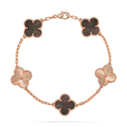 [Resenly Jewelry] CLOVER 5 MOTIF GRAY MOP BRACELET COLLECTION