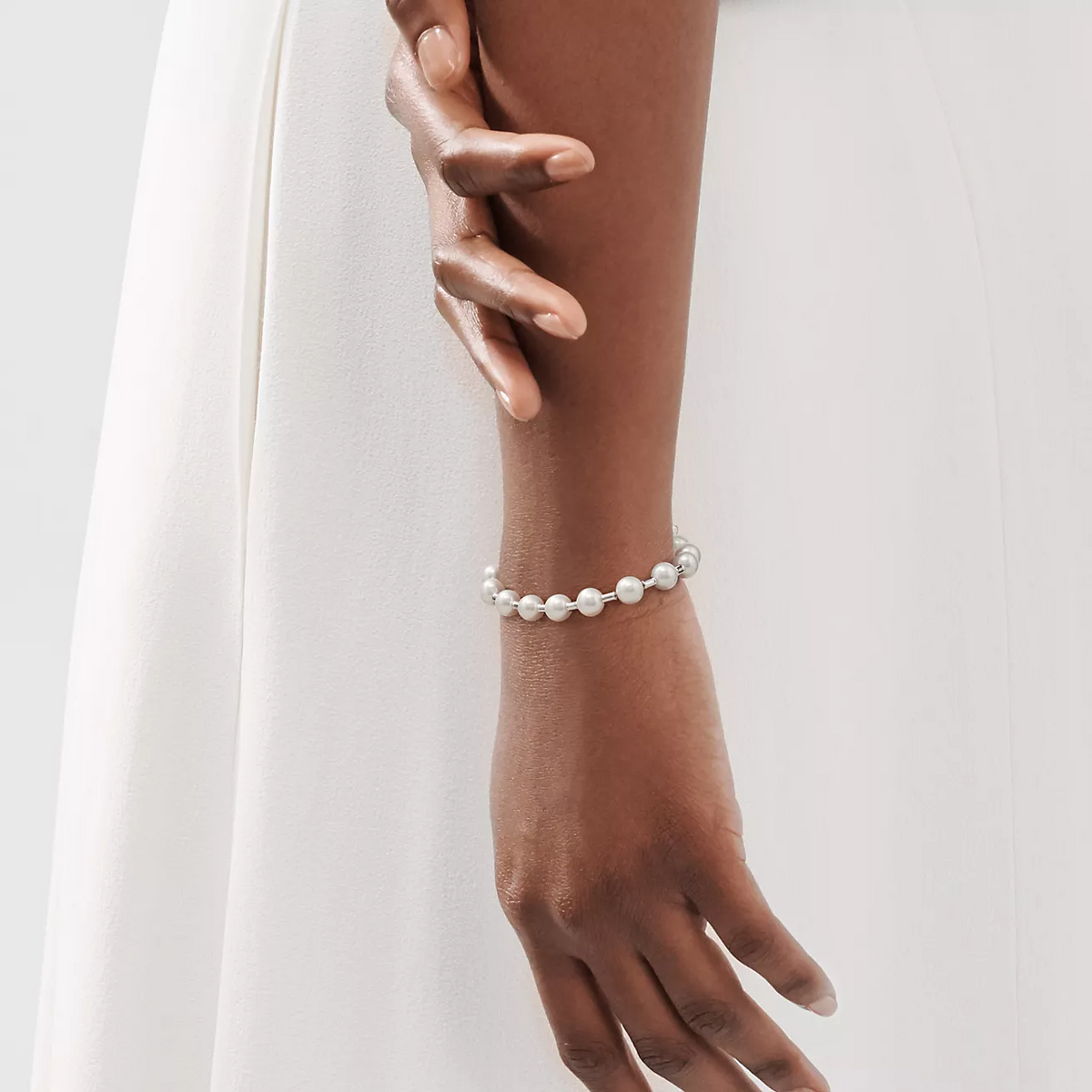 [Resenly Jewelry]PEARL 7-8MM SILVER BRACELET