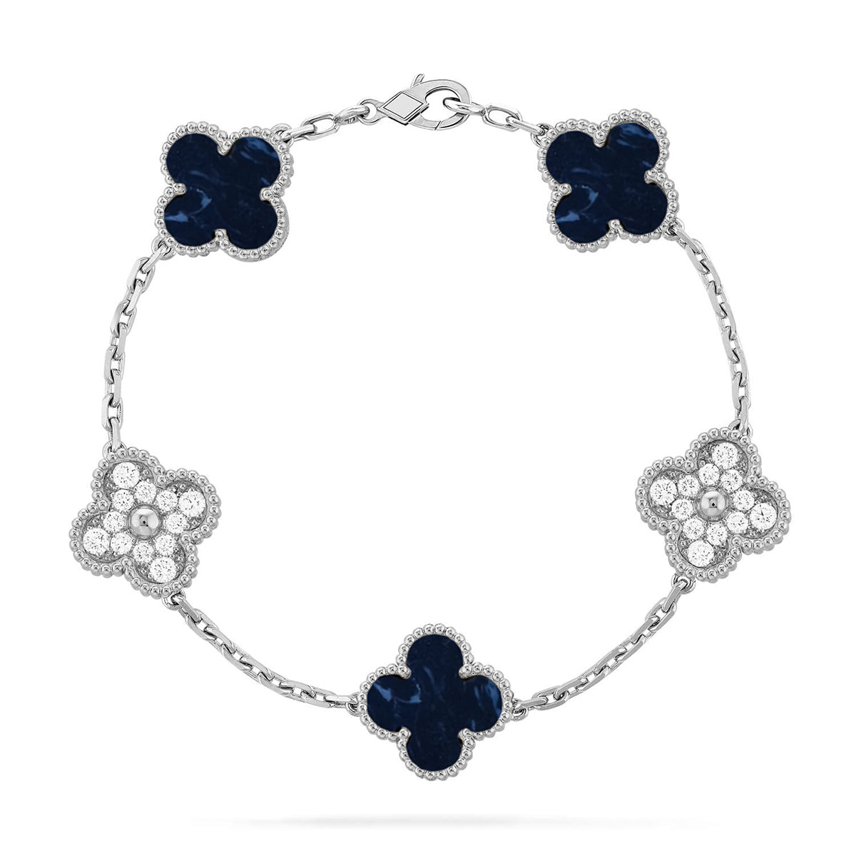 [Resenly Jewelry]CLOVER 5 MOTIF PIETERSITE BRACELET COLLECTION
