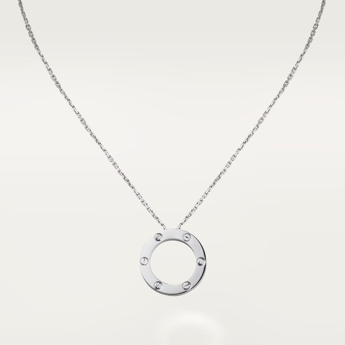 [Resenly Jewelry]LOVE NECKLACE 16MM 3 DIAMONDS