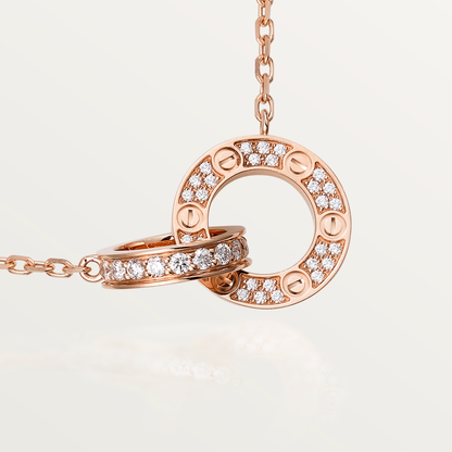 [Resenly Jewelry]LOVE  FULL DIAMOND PENDANT NECKLACE