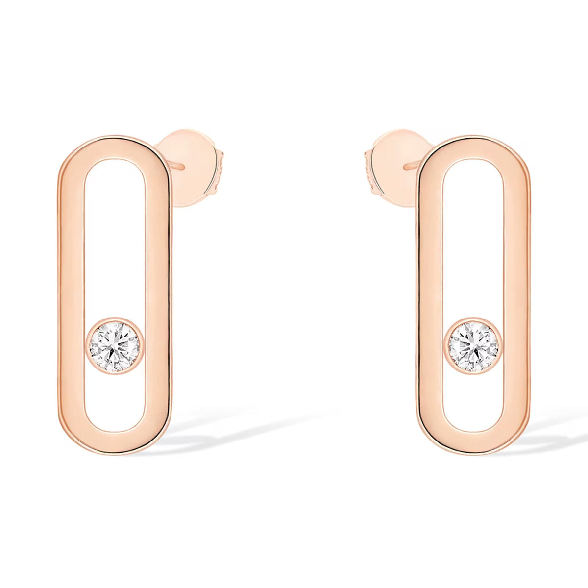 [Resenly Jewelry]MOVE UNO SMALL 1 DIAMOND EARRINGS