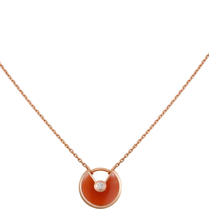 [Resenly Jewelry]AMULETTE GOLD CARNELIAN ONYX NECKLACE