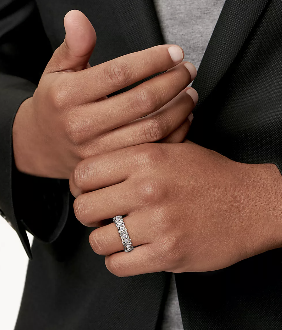 [Resenly Jewelry]SIXTEEN STONE SILVER RING