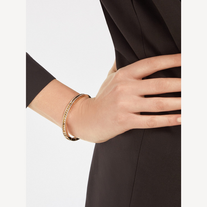 [Resenly Jewelry]ZERO 1 SPIRAL AND PAVED DIAMOND GOLD BRACELET