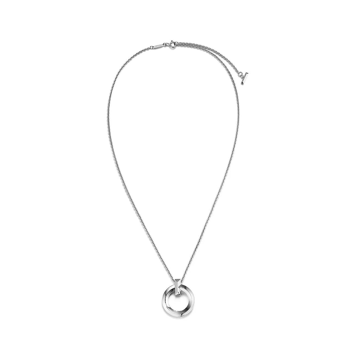 [Resenly Jewelry]T CIRCLE PENDENT SILVER NECKLACE