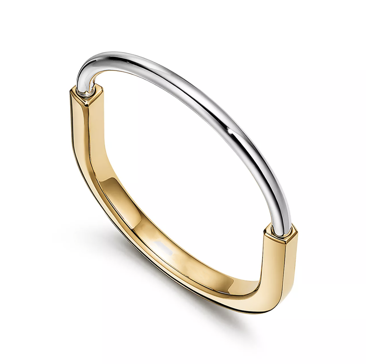 [Resenly Jewelry]LOCK BRACELET YELLOW AND WHITE GOLD