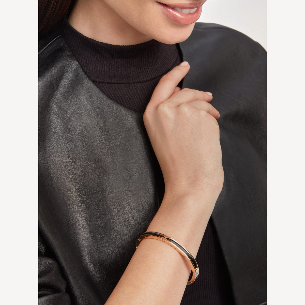[Resenly Jewelry]ZERO 1 PINK GOLD WITH BLACK CERAMIC BRACELET