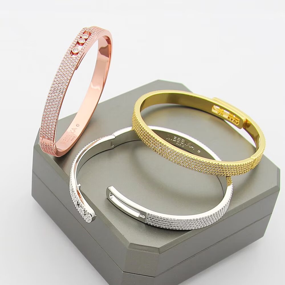 [Resenly Jewelry]Move Noa Full Pavé Diamond Bangle Bracelet