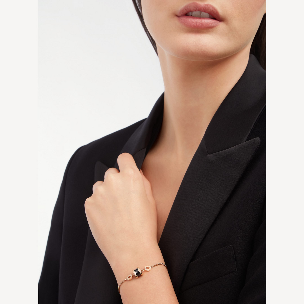 [Resenly Jewelry]ZERO 1 SOFT PINK GOLD AND BLACK CERAMIC BRACELET